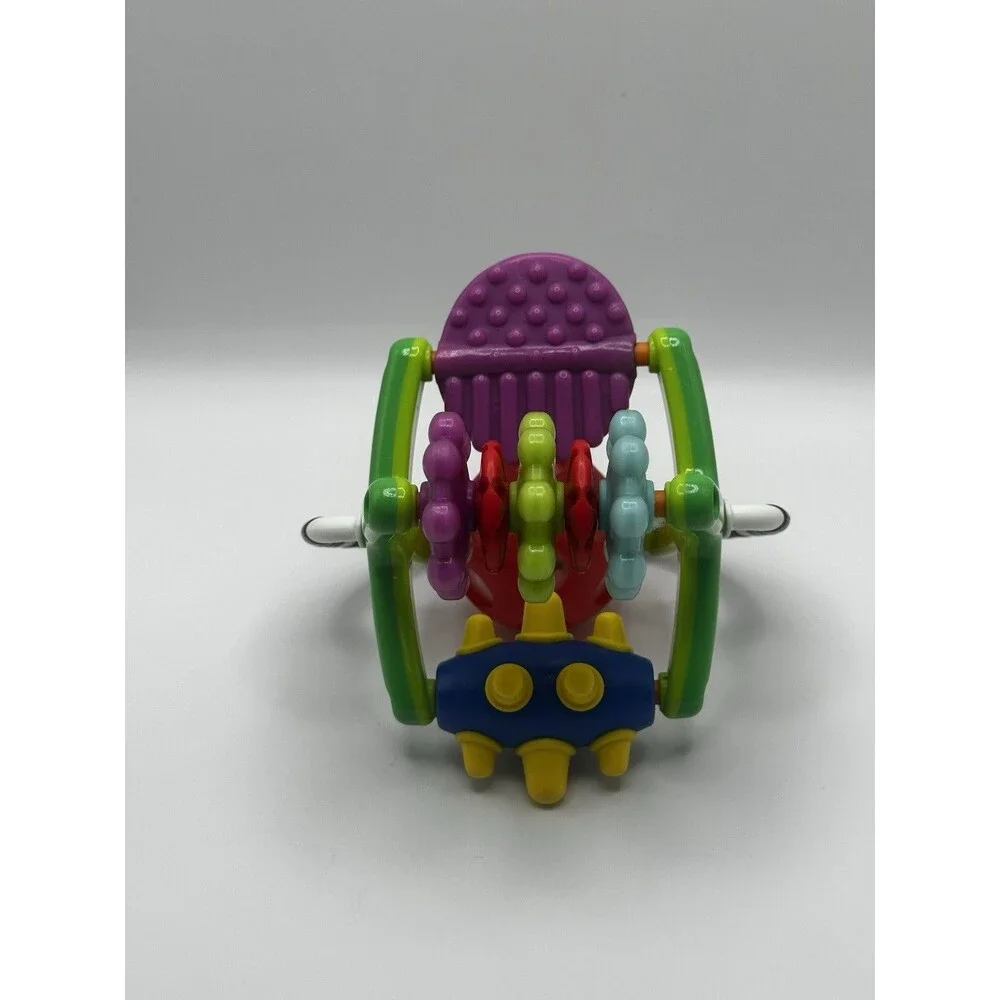 Sensory Baby Rattle Teether Toy Multi Texture Ball Wheel Ring Development